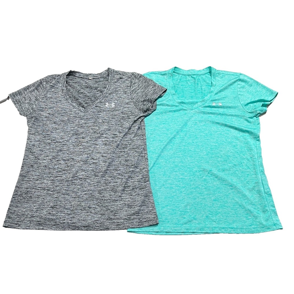 Under Armour Tech Twist T-Shirt Womens Small V-Neck Short Sleeve Workout Tee Lot
